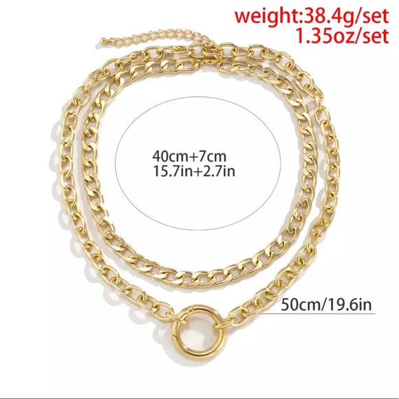 Miami Cuban Chunky Chain Necklace Set - Picture 6 of 6